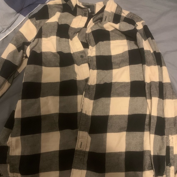 H&M Shirts Mens Brown And Black Checkered Flannel Poshmark